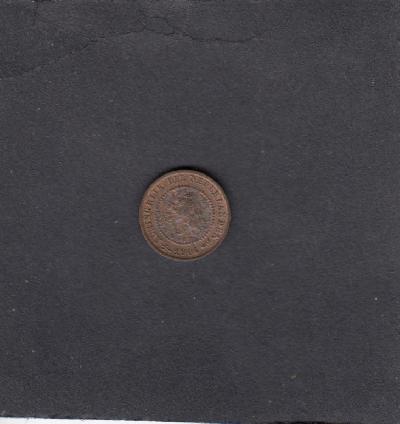 Beschrijving: 1/2 Cent WILHELMINA